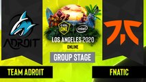 Dota2 - Fnatic vs. Team Adroit - Game 1 - Group Stage - SEA - ESL One Los Angeles