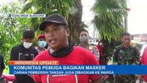 Komunitas Pemuda Bagikan Masker dan Hand Sanitizer Kepada Tukang Becak dan Buruh Pasar