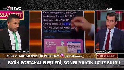 Osman Gökçek, 'Soner Yalçın'ın bu fiyatları bilmemesi normal'