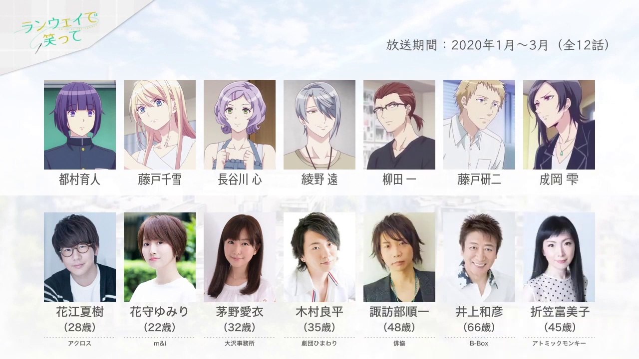 ランウェイで笑っての声優さんたちは、こんな顔！