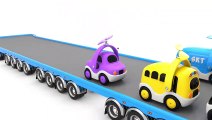 Kids Play Flying Street Vehicles Play On Transport Car Carrier Truck For Babies And Children-