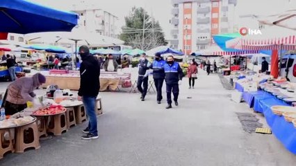 Bursa'da pazarlarda Korona virüs önlemleri arttırıldı
