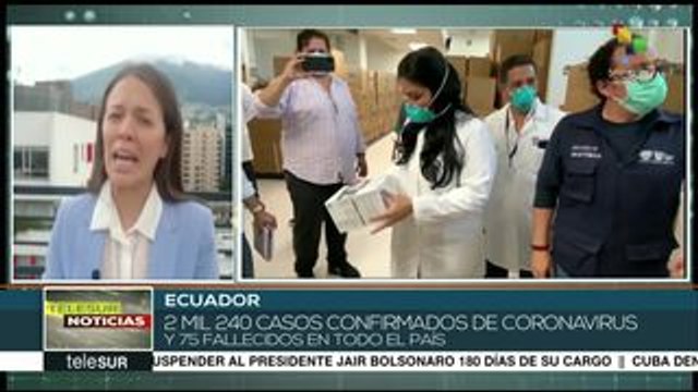 Ecuador: 2240 casos confirmados y 75 fallecidos por COVID-19