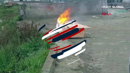 Cenazeden sonra tabutu yaktılar