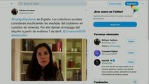 Grupos sociales españoles llaman a no pagar alquileres