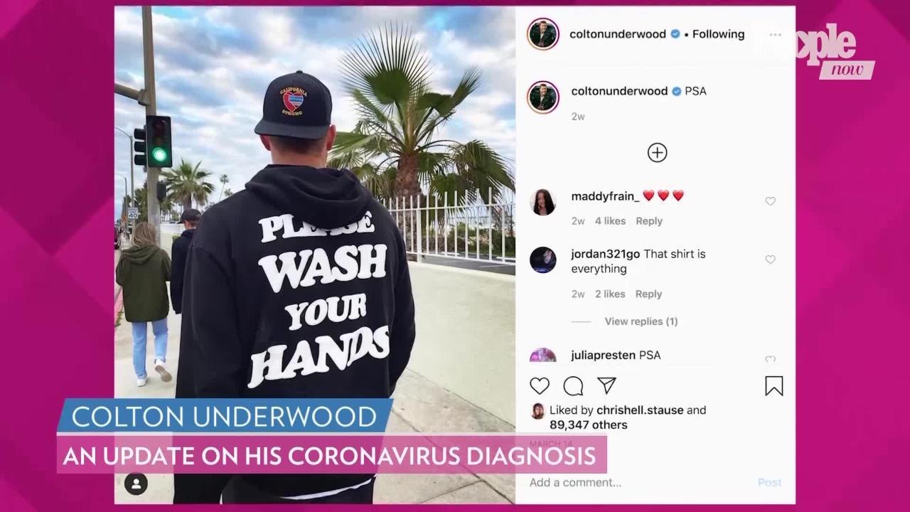 The Bachelor's Colton Underwood Says He's 'Very Lucky and Fortunate' Amid Coronavirus Diagnosis