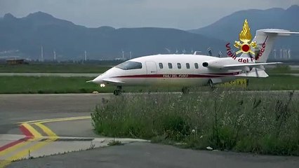 Sardegna - Vigili del Fuoco trasportano kit diagnostici nell'isola (01.04.20)