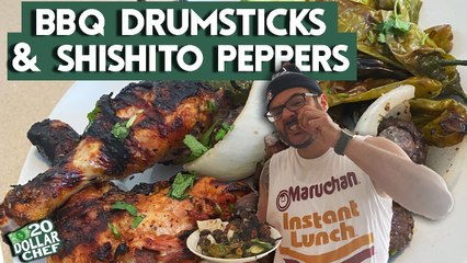 20 Dollar Chef - Chicken Drumsticks And Shishito Peppers