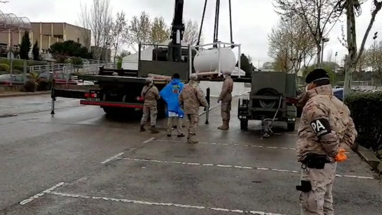 Agrupación ACAR instala grupos electrógenos en hospital de campaña de Getafe