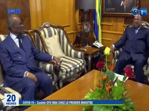 RTG / Rencontre entre le ministre Julien Békalé et l’ancien gouverneur de la banque des états de l’Afrique centrale pour trouver des stratégies économiques et sociales pour affronter la baisse des activités