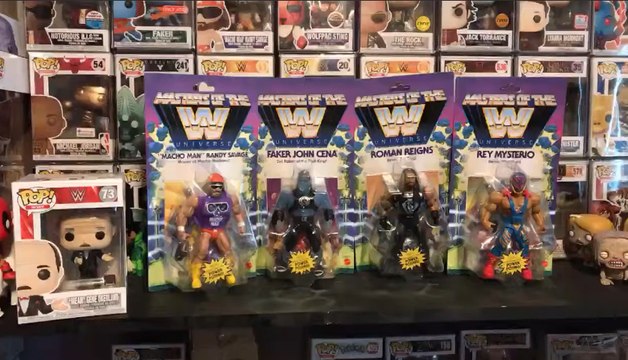 WWE MASTERS IF THE UNIVERSE FAKER JOHN CENA,ROMAN REIGNS,MACHO MAN & REY MYSTERIO WAVE 2 + THOUGHTS ON WRESTLEMANIA