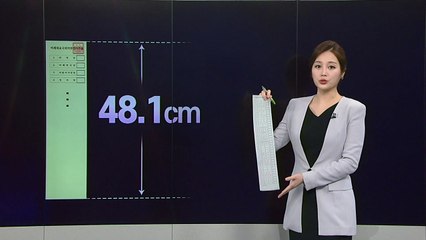 [앵커리포트] 48cm 투표 용지...18년 만에 손 개표 / YTN