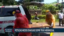 Petugas Medis Evakuasi Sopir Truk Meninggal