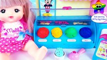 BABY DOLL ICE CREAM SHOP AND PLAY DOH ICE CREAM TOYS