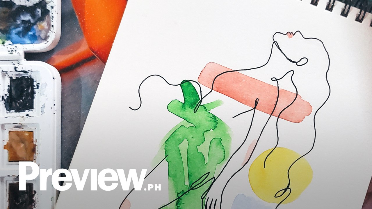 How To Draw a Line Art and Watercolor Fashion Illustration | Quick Draw | PREVIEW