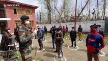 Indian army set up COVID-19 training camp to educate locals about the pandemic