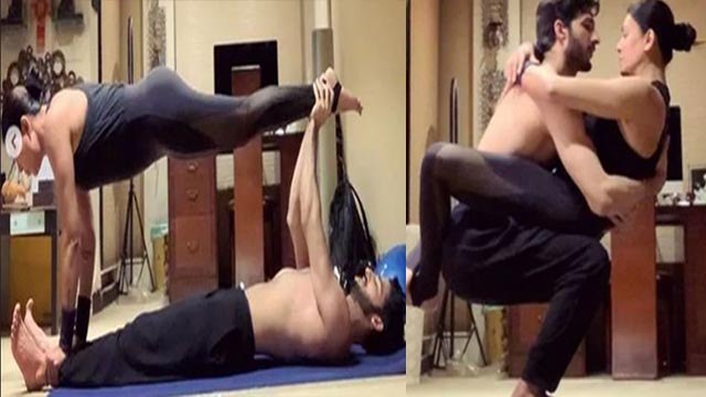 Sushmita sen enjoys yoga with boyfriend Rohman Shawl; Check out here| FilmiBeat