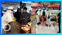 Video viral orang belanja di supermarket dengan baju Hazmat lengkap - TomoNews