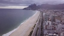 Les images des rues et plages désertes de Rio de Janeiro