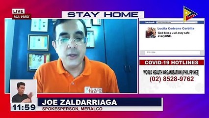 Meralco Spokesperson Joe Zaldariaga, tiniyak na sapat ang power supply sa NCR