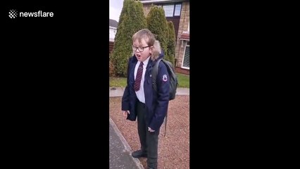 UK boy's hilarious reaction to school day April Fools' prank