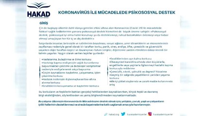 Akademisyenlerden Kovid-19 ile mücadelede psikososyal destek rehberi