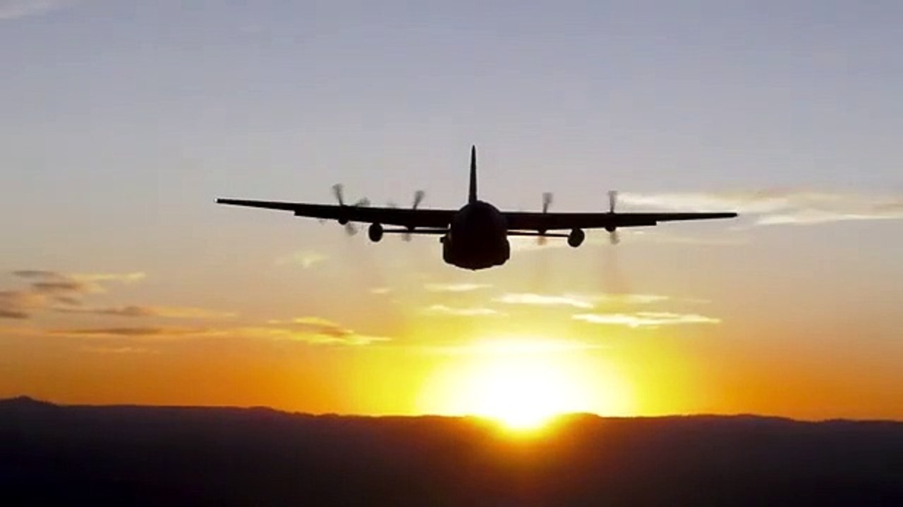 Awesome A C-130 Sunset Ride