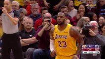 LeBron's 'vintage showtime Lakers' slam