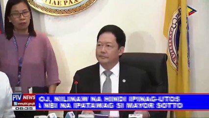 DOJ, nilinaw na hindi ipinag-utos sa NBI na ipatawag si Mayor Sotto