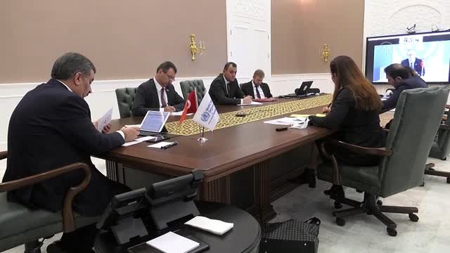 Bakan Koca, DSÖ Avrupa Bölge Direktörü Kluge ile video konferans yöntemi ile görüştü