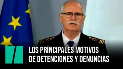 Los principales motivos de detenciones y denuncias