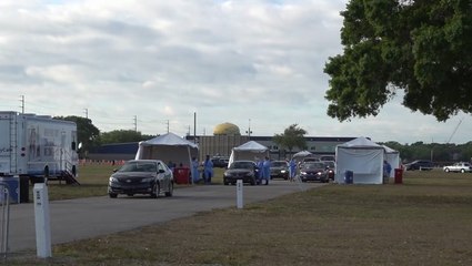 COVID-19 testing done outside NFL stadium