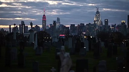 Empire State Building shines red and white to honor healthcare workers