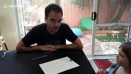 Aussie dad comes up with brilliant game of noughts and crosses with a twist during COVID-19 lockdown