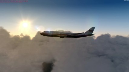 P3D 4.5 PMDG 747-8 NEW AF1 Attérro RCTP