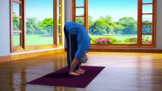 Yoga in 3D: Hand Under Foot Pose / Padahastasana - English