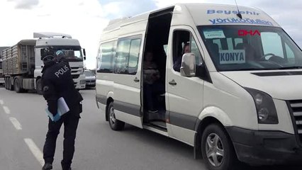Konya'da şehir girişlerinde 14 gün evde karantina uyarısı