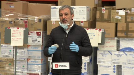 Barcelona recibe 12 toneladas de material de protección
