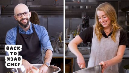 Binging with Babish Tries to Keep Up with a Professional Chef