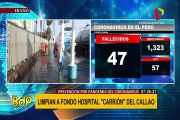 Limpian a fondo el hospital Daniel Alcides Carrión en el Callao