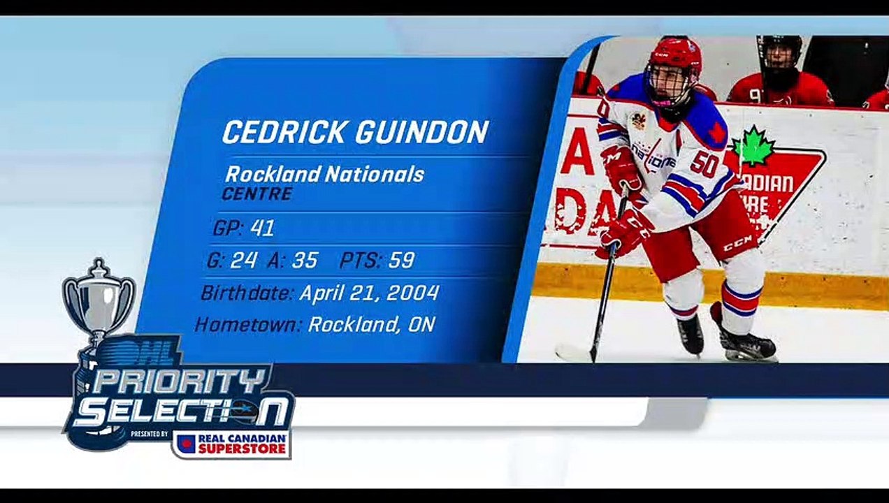 2020 OHL Priority Selection Prospect  Feature: Cedrick Guindon