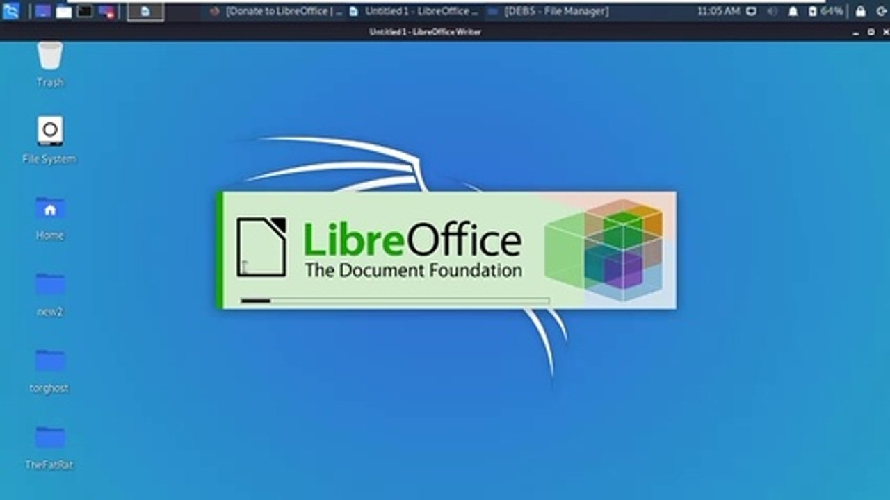 LibreOffice installation in Kali Linux 2020.1a