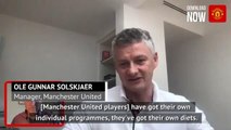 Solskjaer urges Man United players to practice skills in the garden