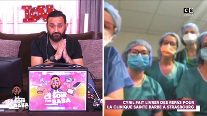 Cyril Hanouna fait livrer des repas pour la clinique Sainte Barbe à Strasbourg