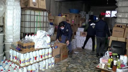 İSTANBUL'DA SAHTE KOLONYA VE DETERJAN OPERASYONU