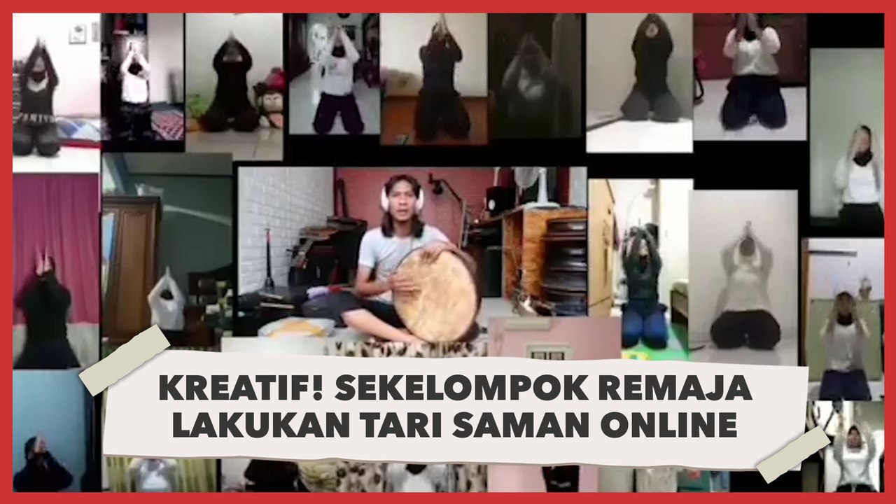 Kreatif! Sekelompok Remaja Lakukan Tari Saman Online