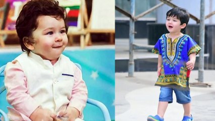 taimur showing attitude to media