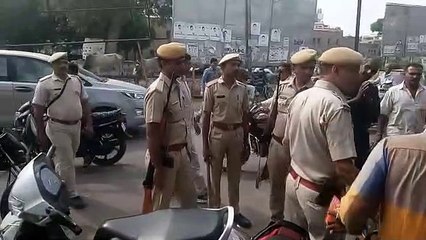 फैसले से पहले बालोतरा में पुलिस का जाब्त, हालात रहे सामान्य
