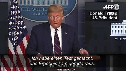 Trump zum zweiten Mal negativ auf Coronavirus getestet
