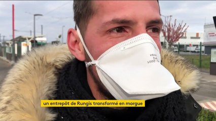 Coronavirus : un hall de Rungis réquisitionné, transformé en morgue